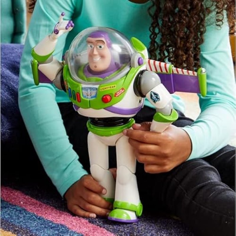 DISNEY BUZZ LIGHTYEAR TALKING ACTION FIGURE, TOY STORY, 10+ ENGLISH PHRASES, INTERACTIVE WITH OTHER TOYS
