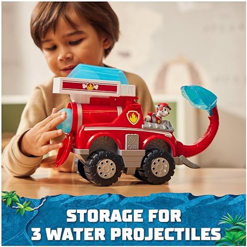 SPIN MASTER PAW PATROL MARSHALL ELEPHANT FIRETRUCK TOY WITH PROJECTILE LAUNCHER - KIDS TOYS FOR BOYS & GIRLS, AGES 3+