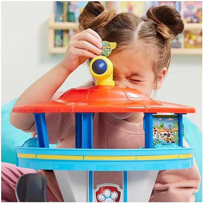 SPIN MASTER PAW PATROL LOOKOUT TOWER PLAYSET WITH TOY CAR LAUNCHER AND CHASE FIGURES, AGES 3+