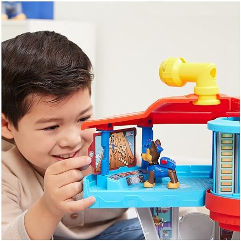 SPIN MASTER PAW PATROL LOOKOUT TOWER PLAYSET WITH TOY CAR LAUNCHER AND CHASE FIGURES, AGES 3+