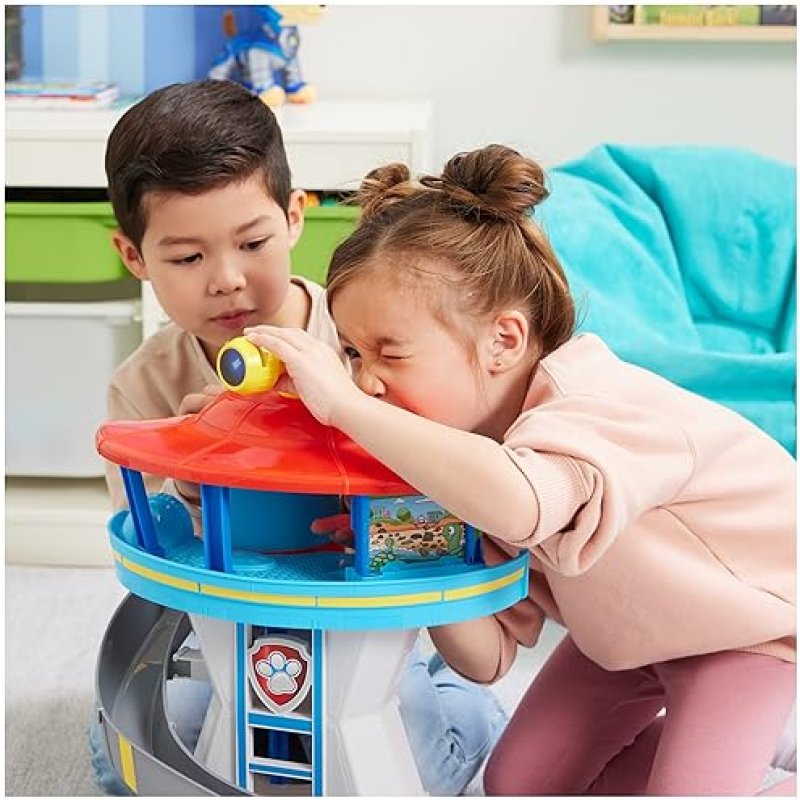 SPIN MASTER PAW PATROL LOOKOUT TOWER PLAYSET WITH TOY CAR LAUNCHER AND CHASE FIGURES, AGES 3+
