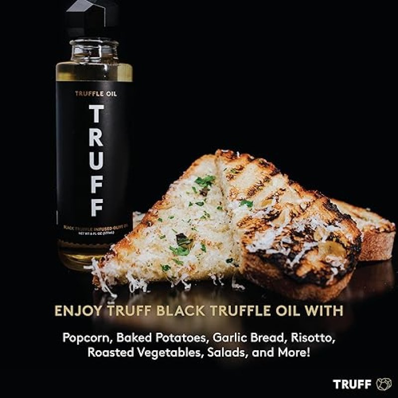 TRUFF BLACK TRUFFLE OIL - GOURMET INFUSED OLIVE OIL - NON-GMO, GLUTEN-FREE - 5.6 FL.OZ