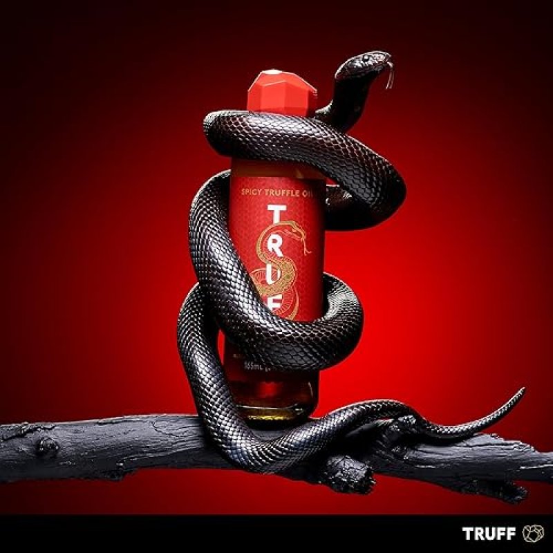 TRUFF SPICY BLACK TRUFFLE OIL - GOURMET INFUSED OLIVE OIL FOR DRESSING, SEASONING, OR DRIZZLING - NON-GMO, GLUTEN-FREE - 5.6 FL.OZ