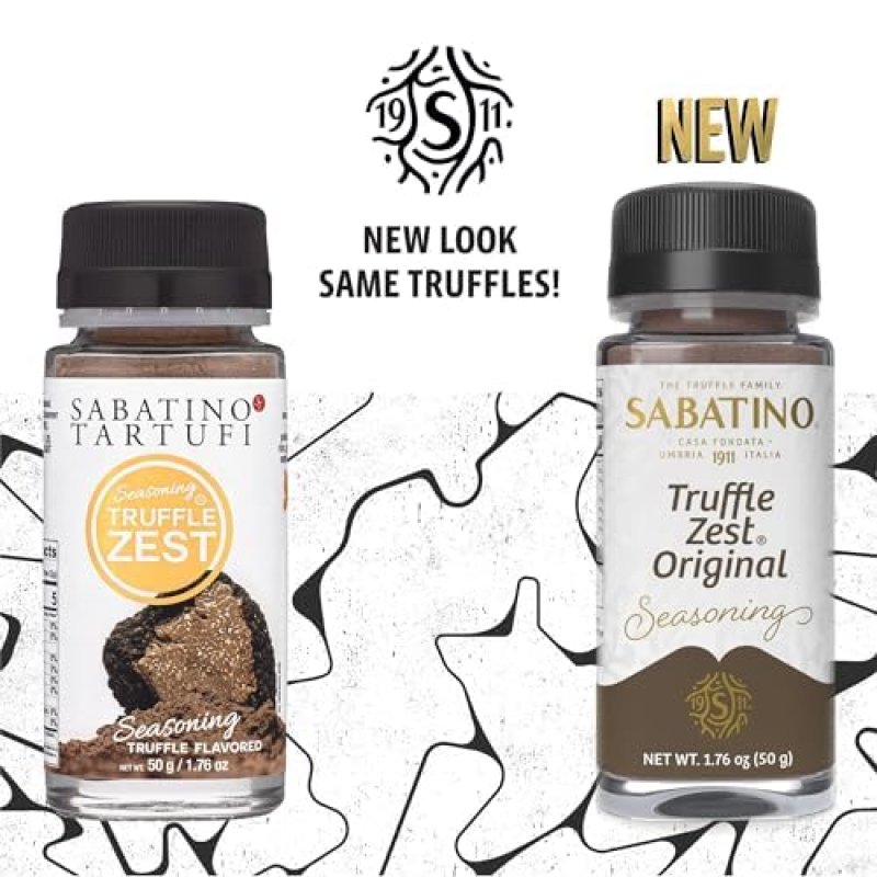 SABATINO TARTUFI TRUFFLE ZEST SEASONING - ALL PURPOSE GOURMET TRUFFLE POWDER, VEGAN, LOW CARB - 1.76 OZ