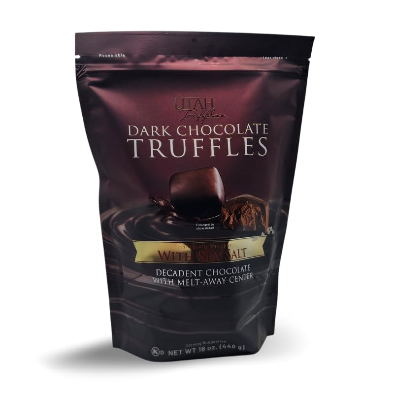 TRUFFLES DARK CHOCOLATE GOURMET TRUFFLES, GLUTEN-FREE, INDIVIDUALLY WRAPPED, 16OZ, 34 PIECES