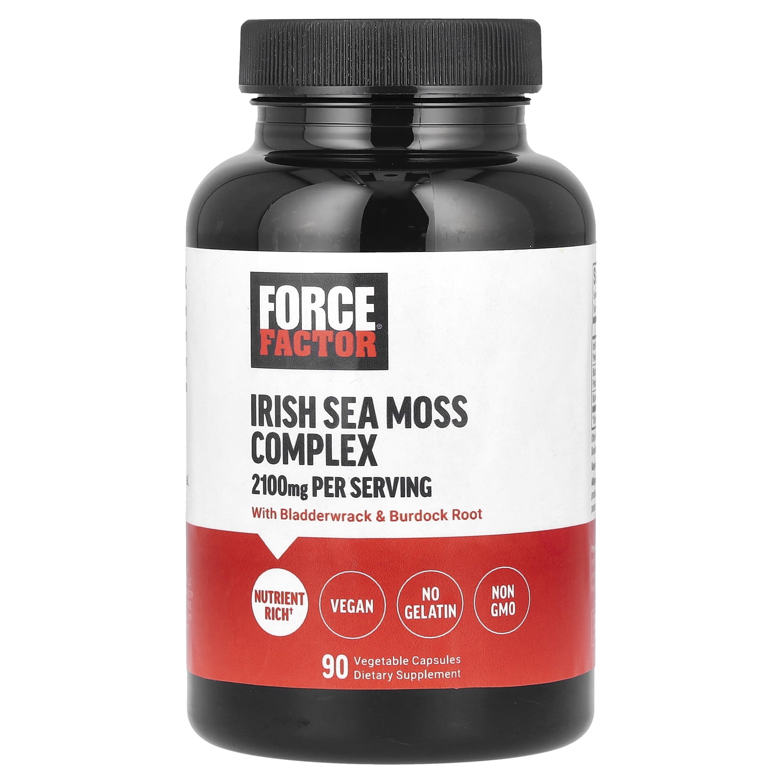 FORCE FACTOR IRISH SEA MOSS COMPLEX 2,100MG - 90 CAPSULES (700MG EACH)