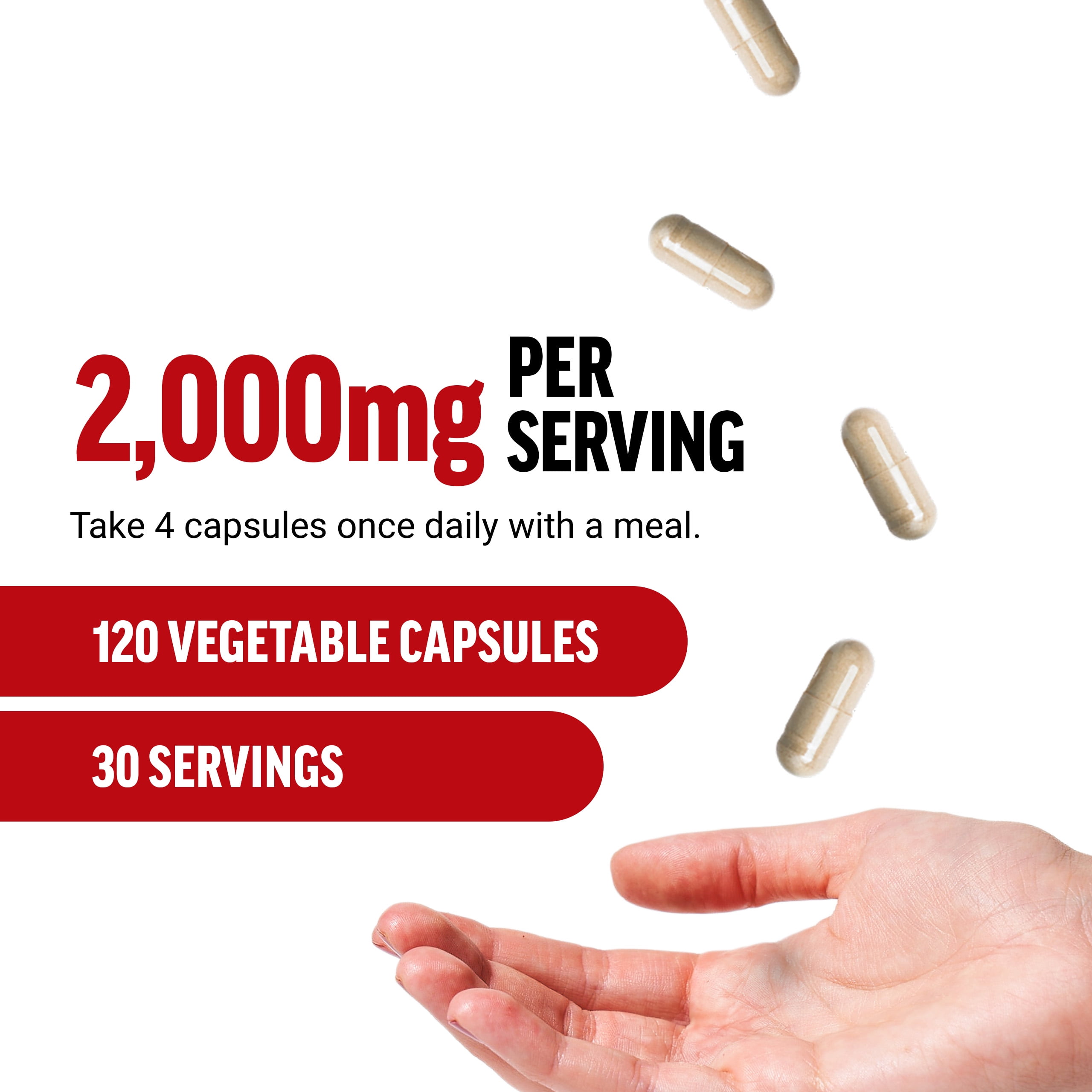 FORCE FACTOR PREMIUM MACA ROOT CAPSULES FOR VITALITY & PERFORMANCE - 2000MG, 120CT