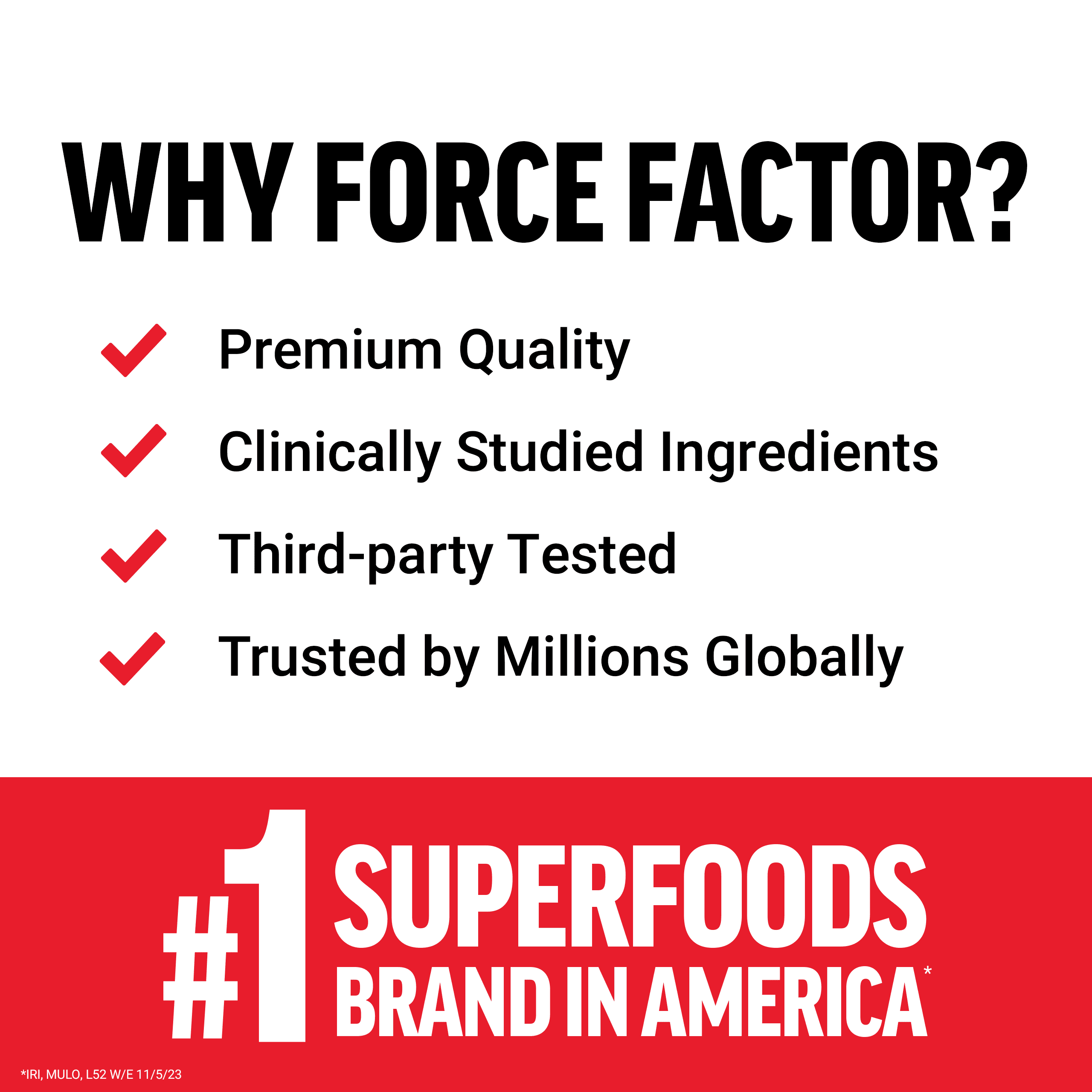 FORCE FACTOR PREMIUM MACA ROOT CAPSULES FOR VITALITY & PERFORMANCE - 2000MG, 120CT