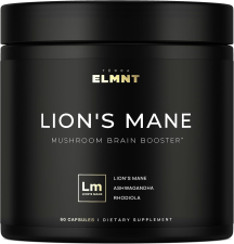 ELMNT LIONS MANE MUSHROOM SUPPLEMENT - 16X STRENGTH NOOTROPIC ENERGY FOCUS MEMORY PILLS