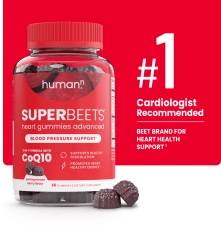 HUMAN SUPERBEETS HEART GUMMIES WITH COQ10 & POMEGRANATE, 60 CT