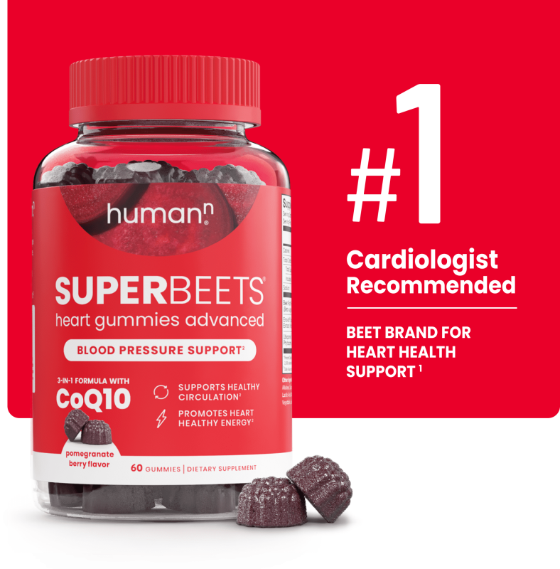 HUMAN SUPERBEETS HEART GUMMIES WITH COQ10 & POMEGRANATE, 60 CT
