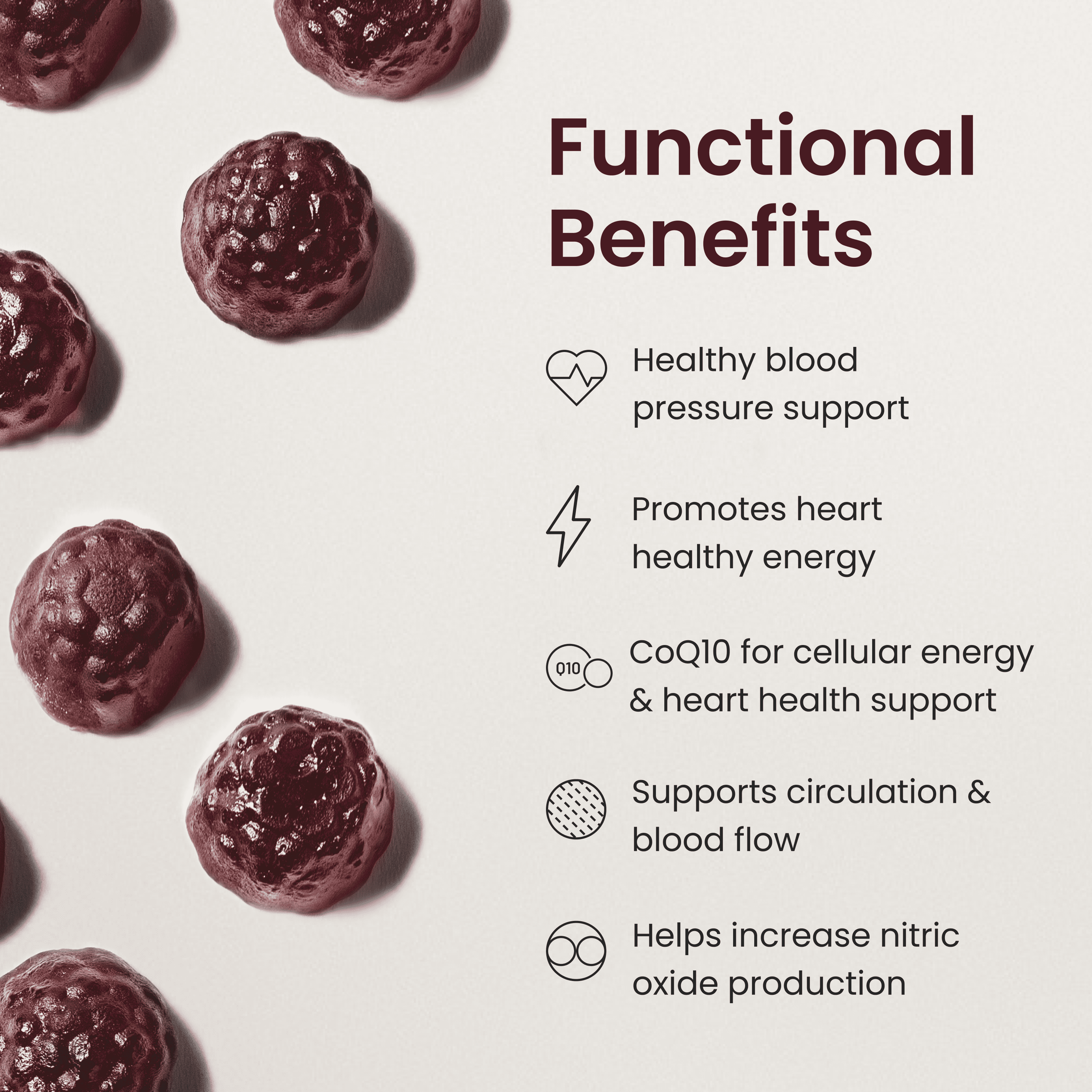 HUMAN SUPERBEETS HEART GUMMIES WITH COQ10 & POMEGRANATE, 60 CT
