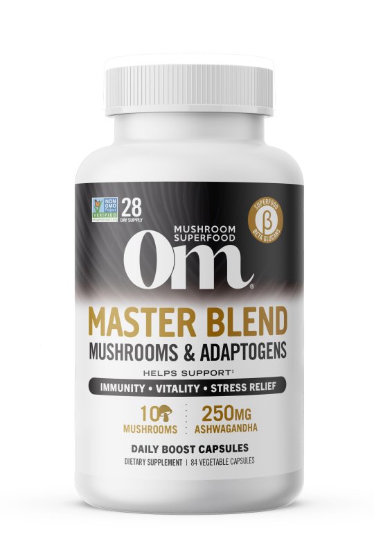 OM MUSHROOMS MASTER BLEND SUPERFOOD CAPSULES - 84CT