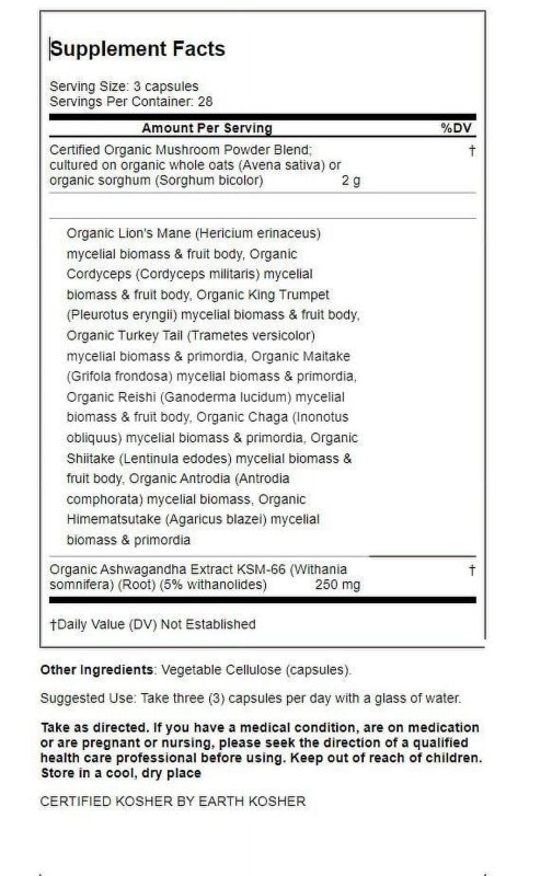 OM MUSHROOMS MASTER BLEND SUPERFOOD CAPSULES - 84CT