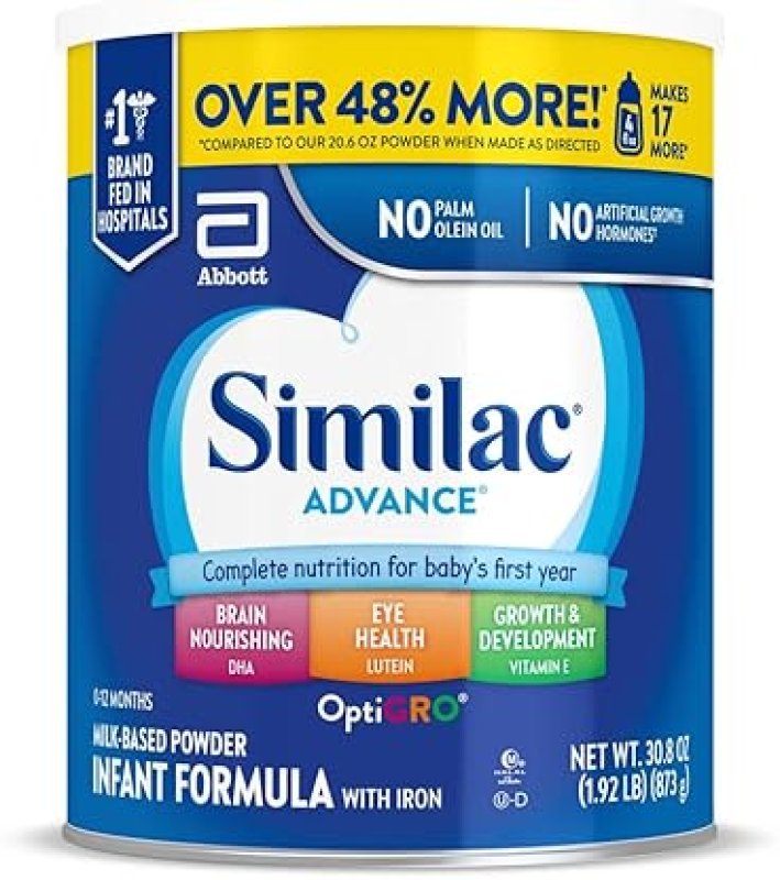 SIMILAC ADVANCE BABY FORMULA POWDER WITH IRON, 30.8-OZ VALUE CAN
