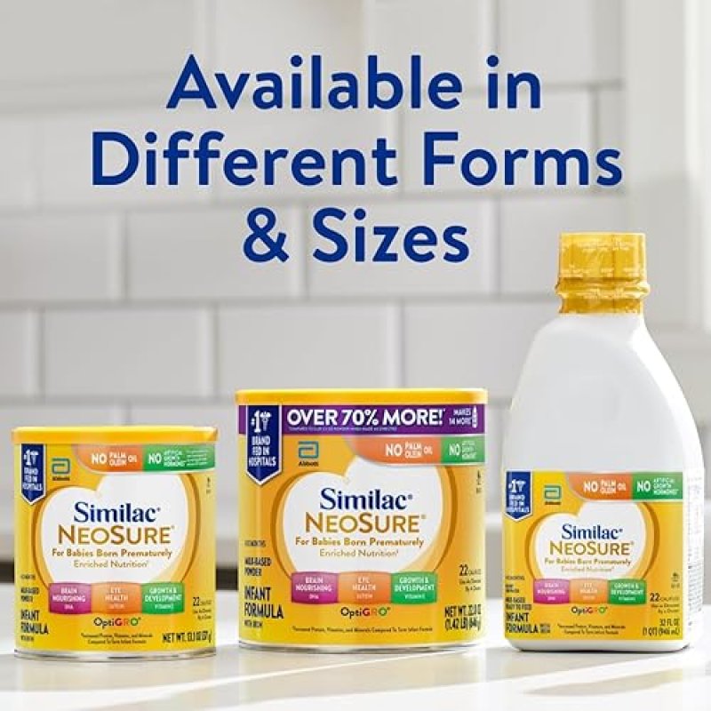 SIMILAC NEOSURE PREEMIE POST-DISCHARGE READY-TO-FEED BABY FORMULA, 32-FL-OZ BOTTLE, 6-PACK
