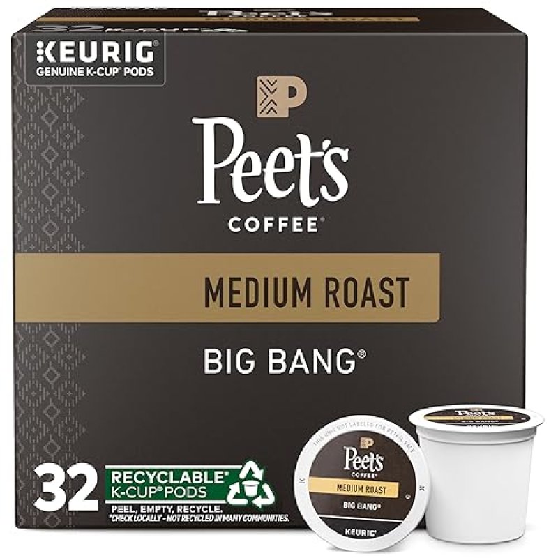 PEET'S COFFEE BIG BANG MEDIUM ROAST K-CUP PODS - 32 COUNT