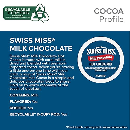 SWISS MISS MILK CHOCOLATE HOT COCOA KEURIG K-CUP PODS, 28 CT