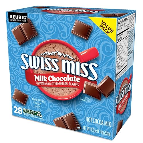 SWISS MISS MILK CHOCOLATE HOT COCOA KEURIG K-CUP PODS, 28 CT