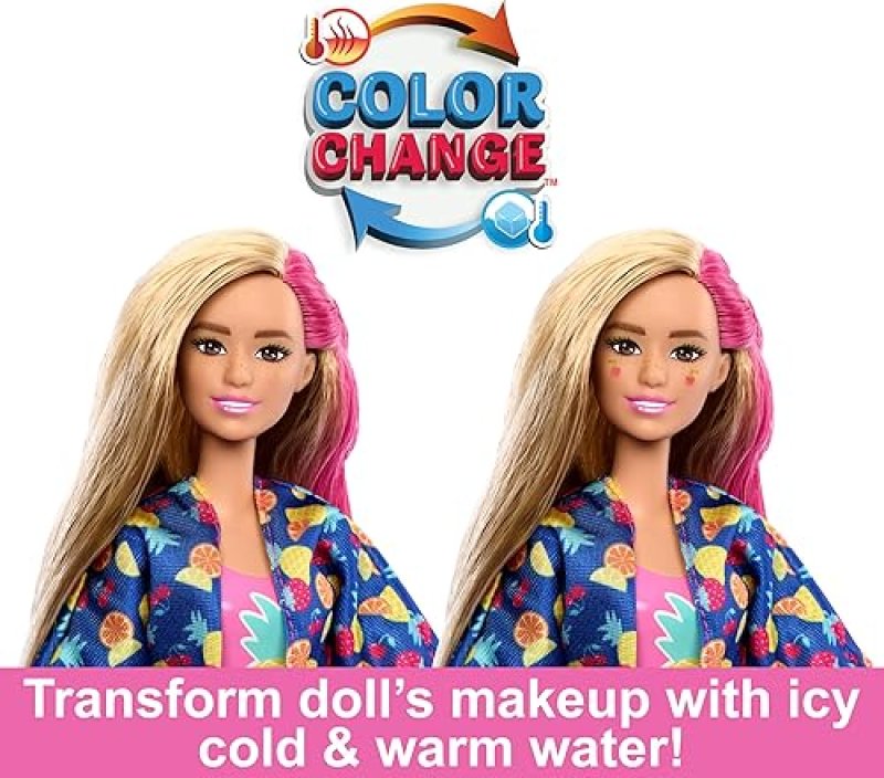 BARBIE POP REVEAL DOLL & ACCESSORIES GIFT SET - FRUIT SERIES, COLOR CHANGE, SCENTED DOLL, SQUISHY PET - 15+ SURPRISES