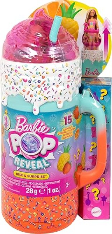 BARBIE POP REVEAL DOLL & ACCESSORIES GIFT SET - FRUIT SERIES, COLOR CHANGE, SCENTED DOLL, SQUISHY PET - 15+ SURPRISES