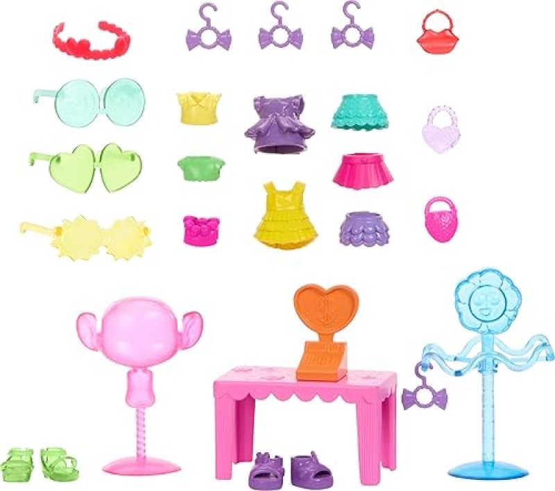 MATTEL DREAMWORKS TROLLS FUN FAIR SURPRISE FASHION BOUTIQUE PLAYSET WITH QUEEN POPPY DOLL & ACCESSORIES