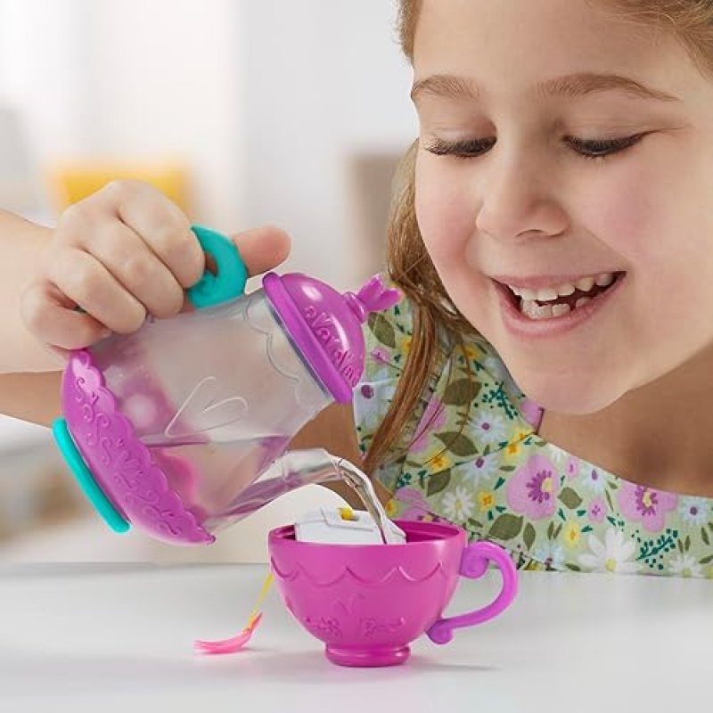 HASBRO BUBBLY TEA PARTY BABY DOLL WITH TEAPOT ACCESSORIES, BLONDE HAIR, 11 INCHES - IDEAL FOR 3+ YEAR OLDS