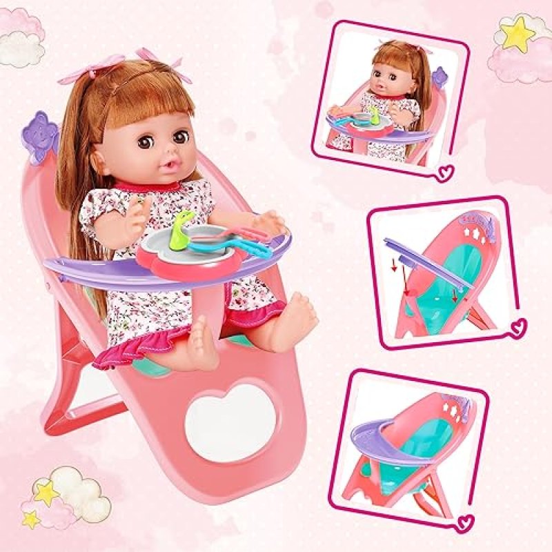 BABY DOLL TOYS SET WITH 25PCS CARE ACCESSORIES - PERFECT GIFT FOR KIDS 3-6 YEARS OLD