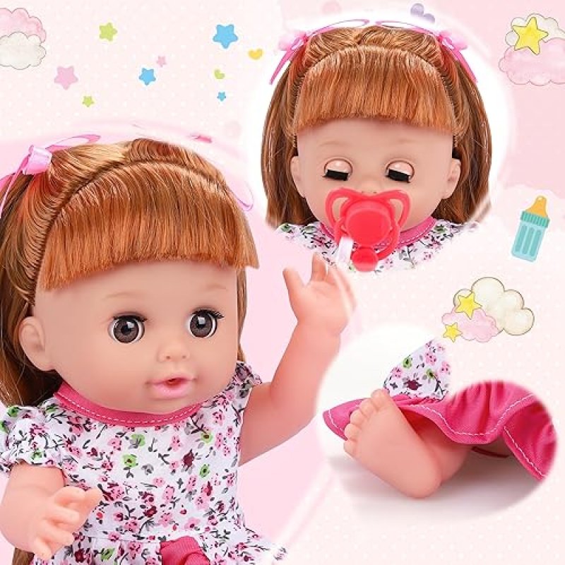 BABY DOLL TOYS SET WITH 25PCS CARE ACCESSORIES - PERFECT GIFT FOR KIDS 3-6 YEARS OLD