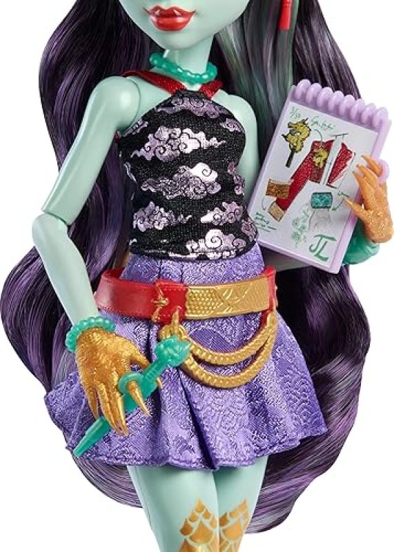 MONSTER HIGH JINAFIRE LONG DOLL WITH DRAGON PET & 7 ACCESSORIES SET
