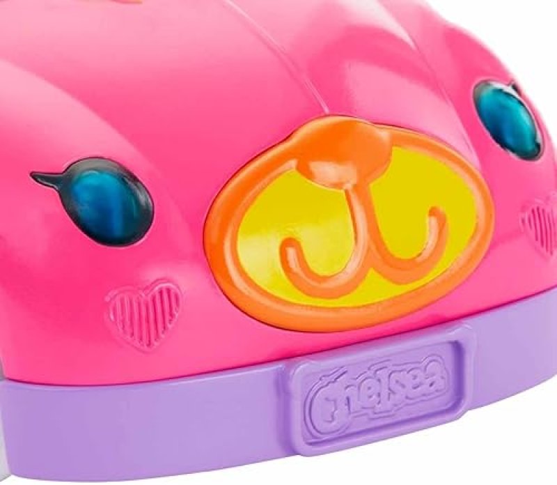 BARBIE CHELSEA TOY CAR SET WITH BEAR-THEMED CONVERTIBLE & TEDDY BEAR ACCESSORY