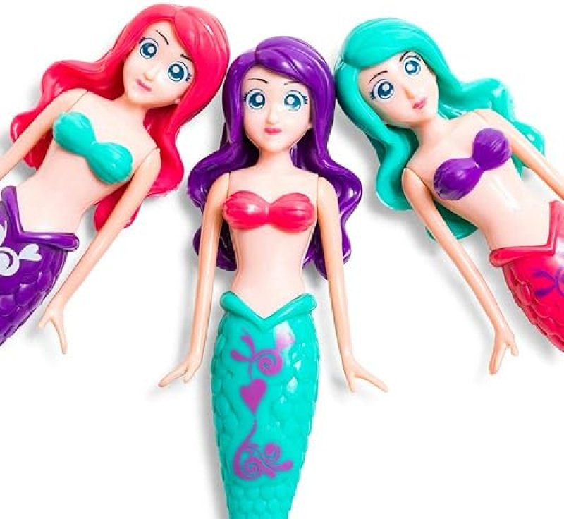 BANZAI MAGICAL MERMAID DOLLS SET - 3 PIECES IN ASSORTED COLORS