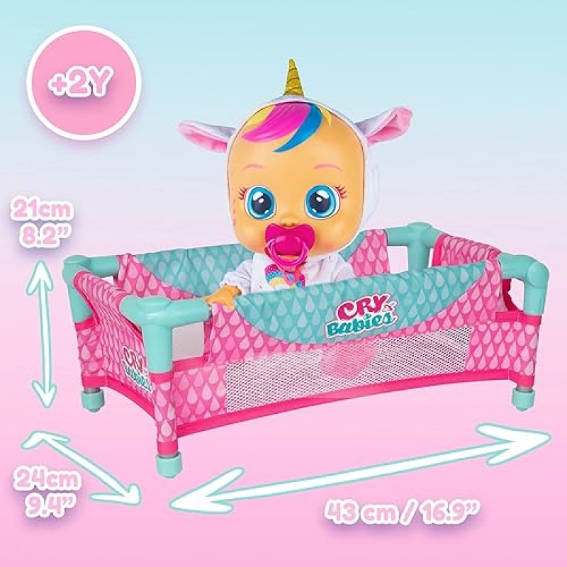 BABIES BABY DOLL CRIB ACCESSORY | FITS DOLLS UP TO 16" | AGES 2+ (DOLL NOT INCLUDED)