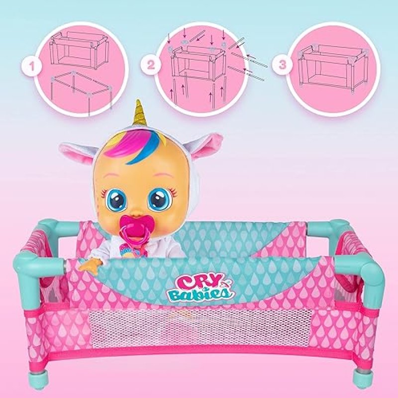BABIES BABY DOLL CRIB ACCESSORY | FITS DOLLS UP TO 16" | AGES 2+ (DOLL NOT INCLUDED)