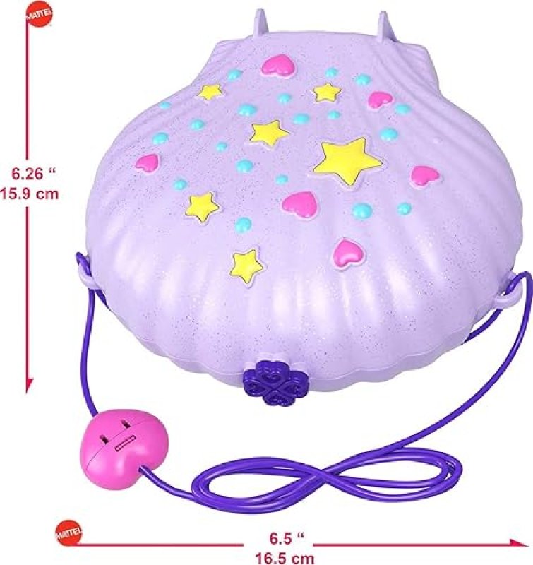 MATTEL POLLY POCKET MERMAID SEASHELL PURSE PLAYSET WITH MICRO DOLLS & ACCESSORIES - AMAZON EXCLUSIVE