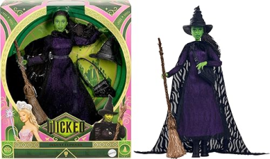 MATTEL DELUXE ELPHABA FASHION DOLL & ACCESSORIES - MOVIE-INSPIRED, BRAIDED HAIR, POSABLE