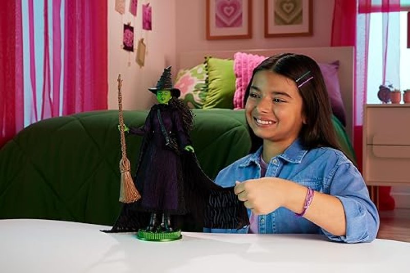 MATTEL DELUXE ELPHABA FASHION DOLL & ACCESSORIES - MOVIE-INSPIRED, BRAIDED HAIR, POSABLE
