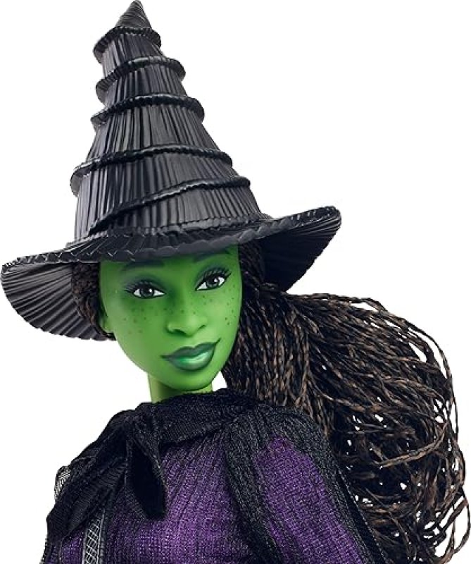 MATTEL DELUXE ELPHABA FASHION DOLL & ACCESSORIES - MOVIE-INSPIRED, BRAIDED HAIR, POSABLE