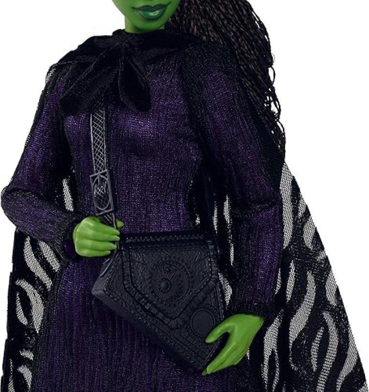 MATTEL DELUXE ELPHABA FASHION DOLL & ACCESSORIES - MOVIE-INSPIRED, BRAIDED HAIR, POSABLE