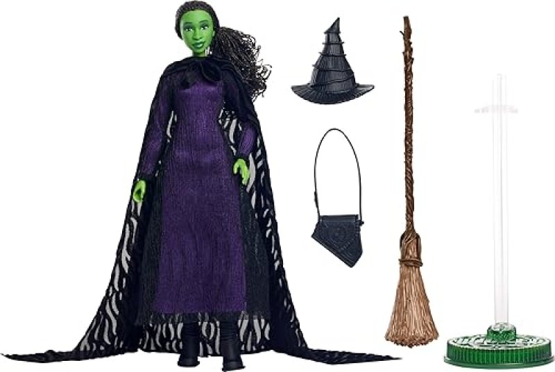 MATTEL DELUXE ELPHABA FASHION DOLL & ACCESSORIES - MOVIE-INSPIRED, BRAIDED HAIR, POSABLE
