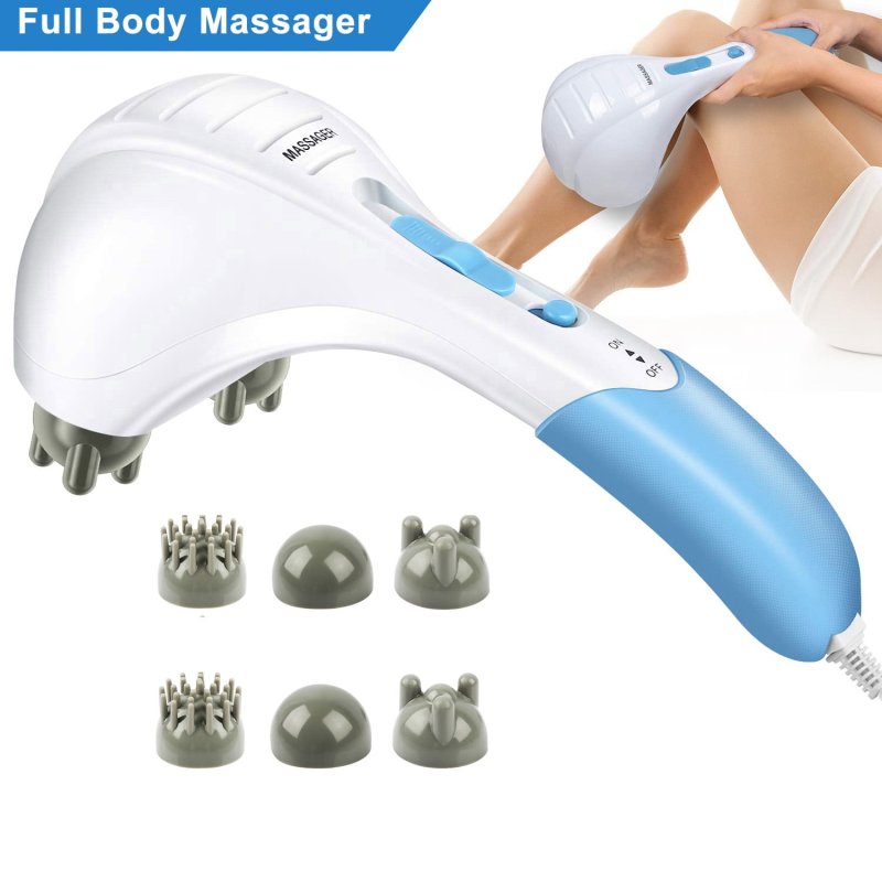 IMOUNTEK ELECTRIC HANDHELD BODY MASSAGER WITH DOUBLE HEAD VIBRATING RELAXATION - IDEAL WOMEN'S GIFT