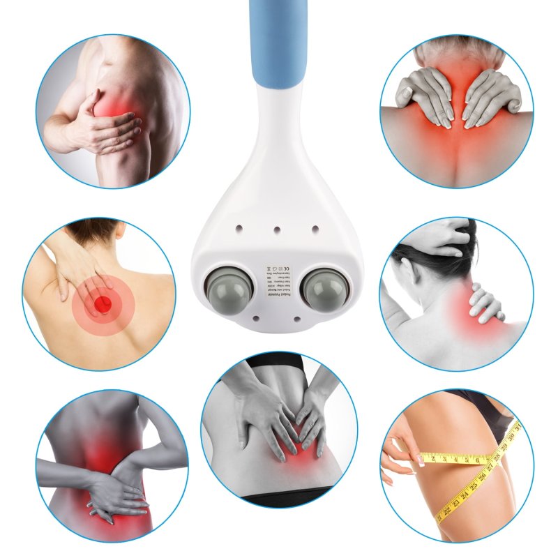 IMOUNTEK ELECTRIC HANDHELD BODY MASSAGER WITH DOUBLE HEAD VIBRATING RELAXATION - IDEAL WOMEN'S GIFT