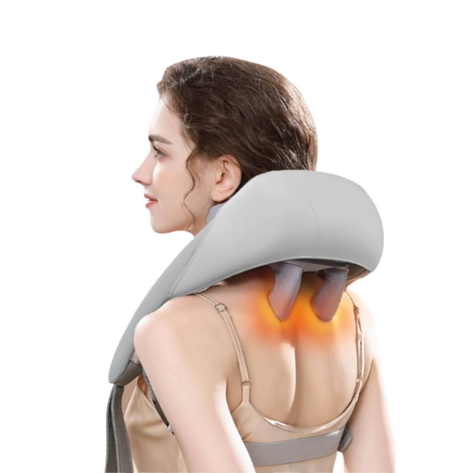 CORDLESS NECK MASSAGER WITH HEAT FOR PAIN RELIEF AND DEEP TISSUE MASSAGE