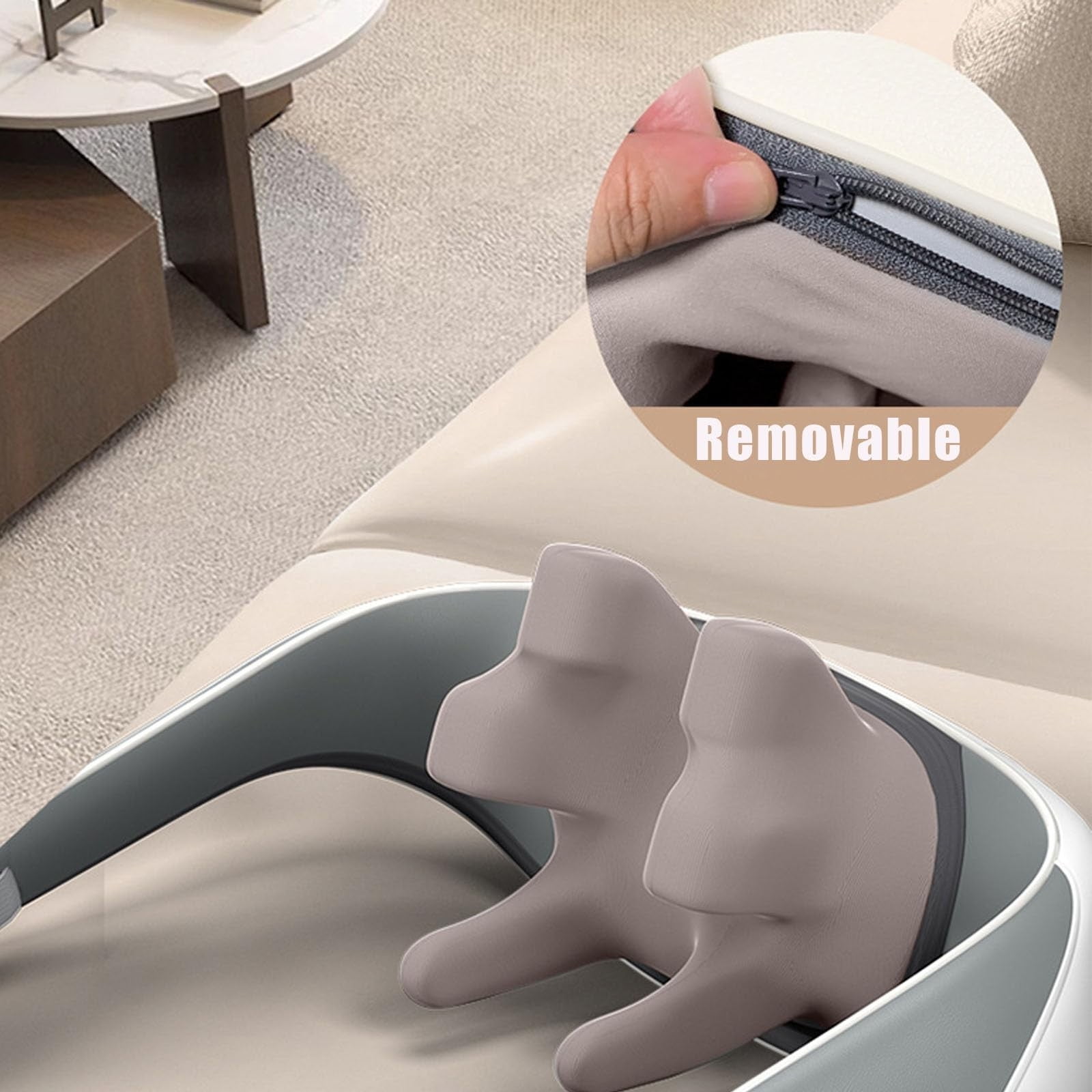 CORDLESS NECK MASSAGER WITH HEAT FOR PAIN RELIEF AND DEEP TISSUE MASSAGE