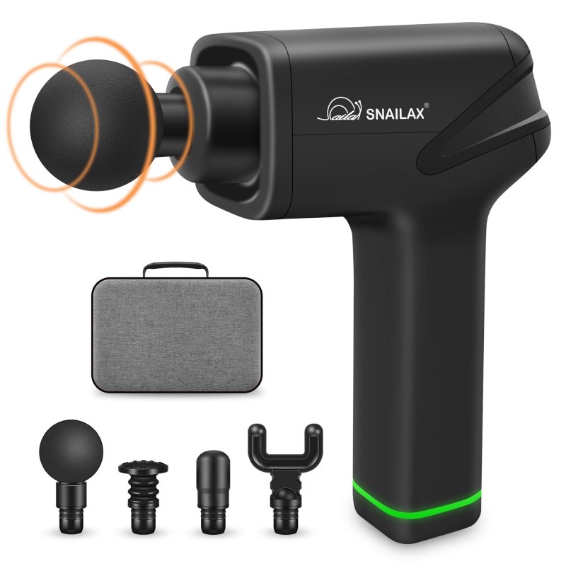 SNAILAX CORDLESS MASSAGE GUN FOR ATHLETES | DEEP TISSUE PAIN RELIEF | CHRISTMAS GIFT