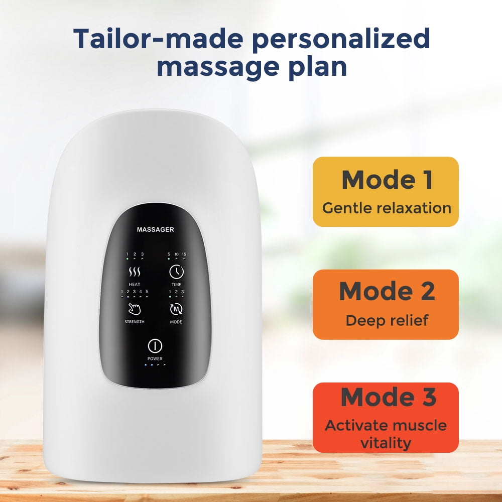 CORDLESS ELECTRIC HAND MASSAGER WITH TOUCHSCREEN, COMPRESSION, HEATING - IDEAL GIFT FOR WOMEN"