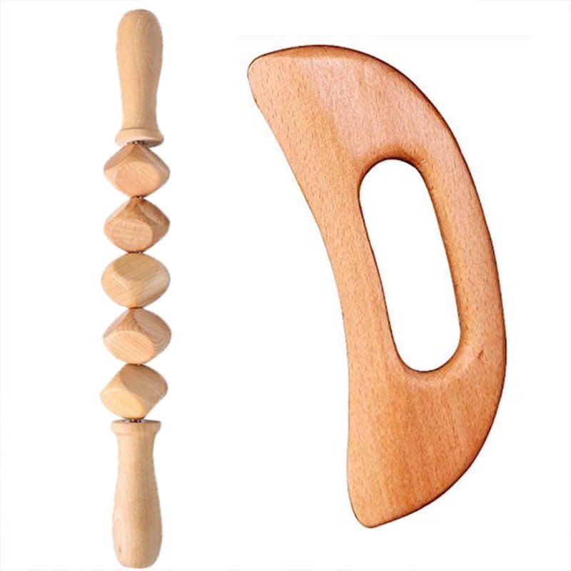 BEXIKOU CASEWIN GUA SHA WOOD MASSAGE TOOLS SET FOR LYMPHATIC DRAINAGE & PAIN RELIEF
