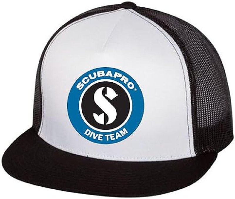SCUBAPRO BLACK/WHITE TRUCKER HAT - ONE SIZE
