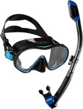 CRESSI FRAMELESS SCUBA MASK & DRY SNORKEL SET FOR DIVING - ITALIAN DESIGN