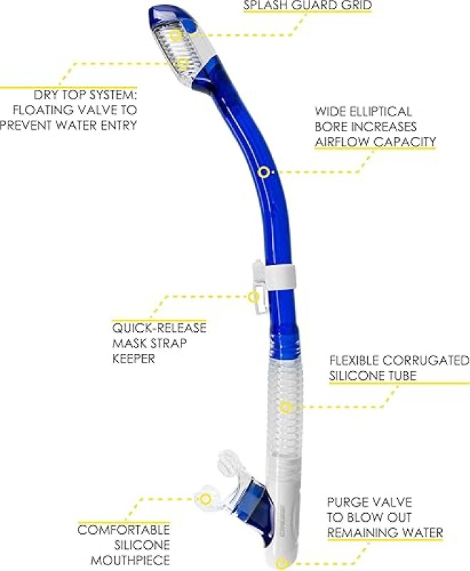 CRESSI ADULT SNORKELING KIT: DUAL LENS MASK + DRY SNORKEL SET, SOFT SILICONE, PERFECT SEAL, DESIGNED IN ITALY